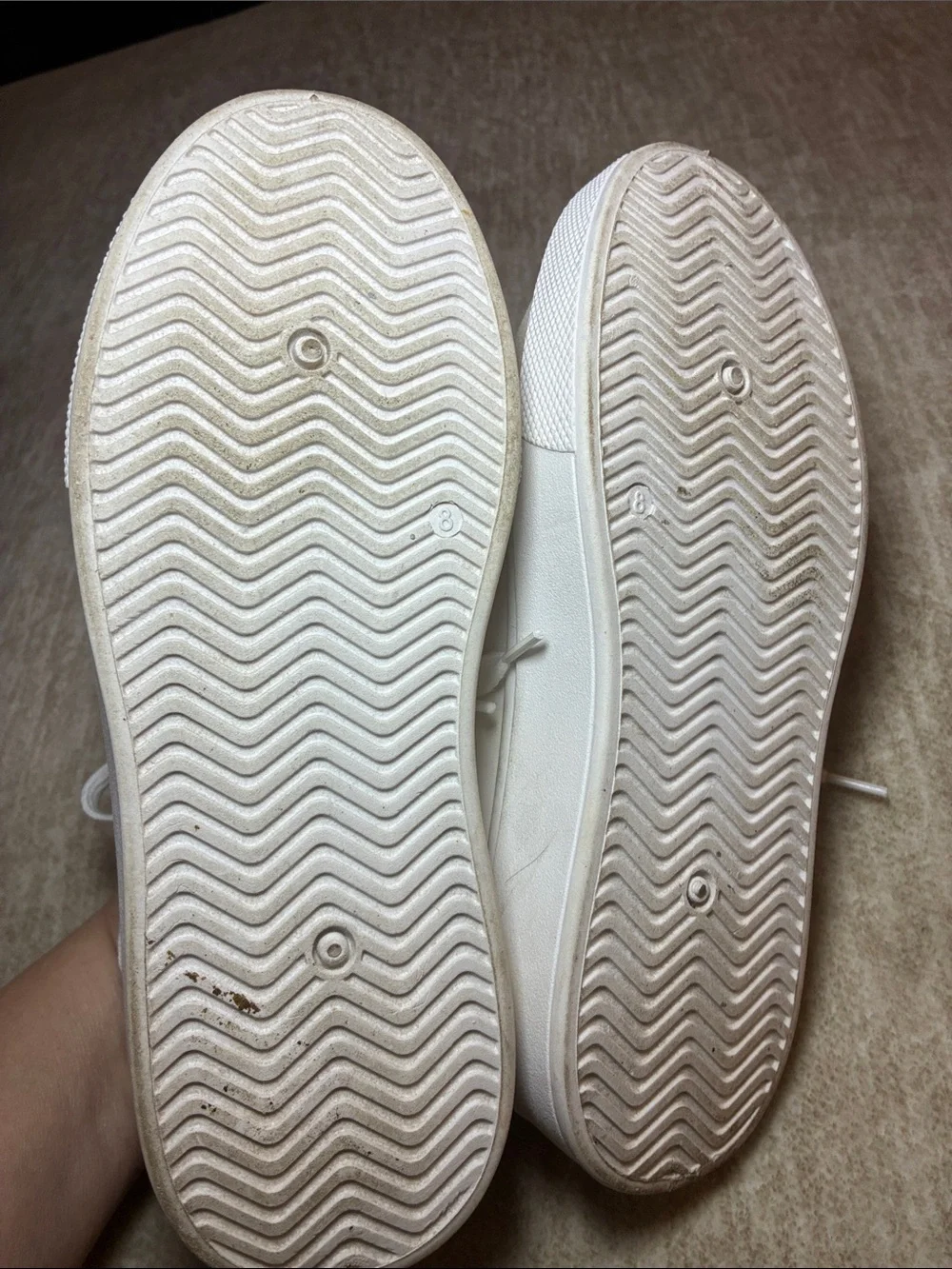 Vintage Havana White‎ Sneakers with Gold Accent